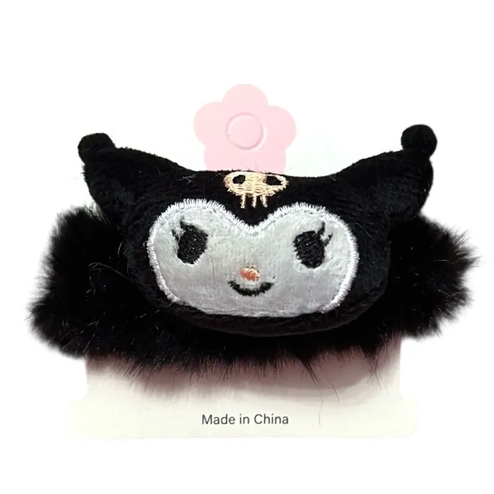 🤯5/$25🤯 Kuromi Black Furry Hair Scrunchie